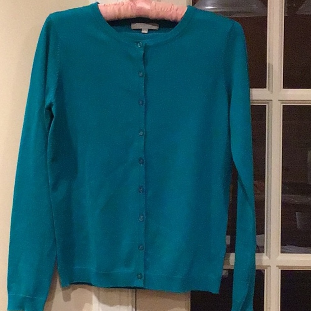 Teal Joan Vass  Cardigan